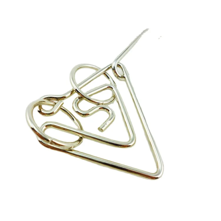 3D metal puzzle chinese wire puzzle ring toy handheld brain game