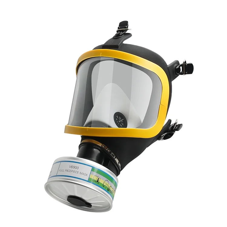 Vaultex Anti-pollution Rescue Filter Face Mask Canister Reusable Chemical Gas Respirator V6900 Full Face Gas Mask