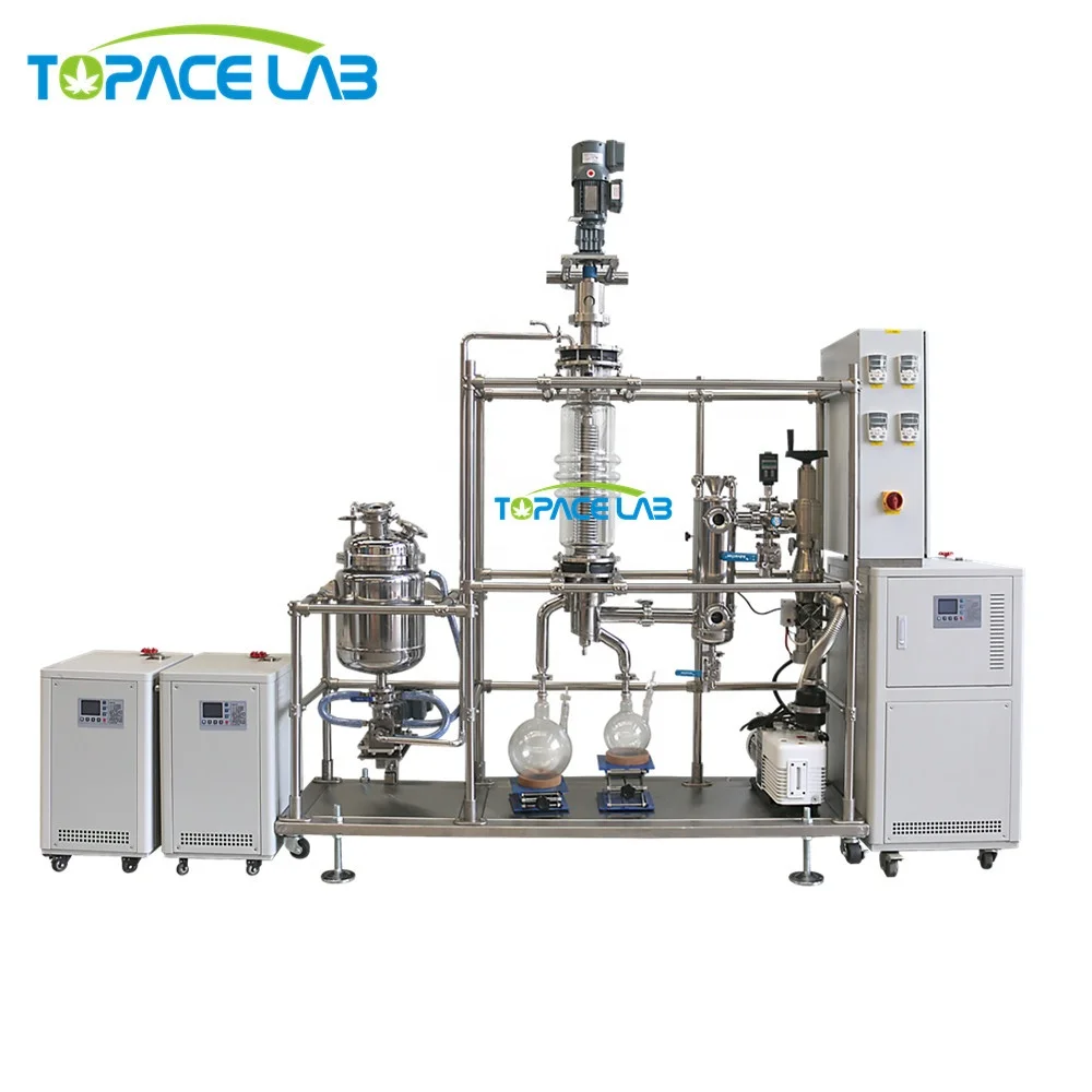 Topacelab Continuous Feeding and Collection Oil Distiller Short Path Molecular Distillation Wiped Film Evaporator
