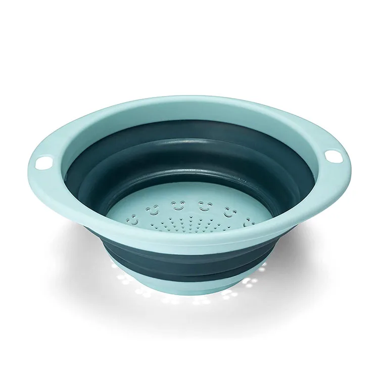 Custom new types multi-function 2 in 1 kitchen elegant bamboo over the sink cutting board with collapsible strainer