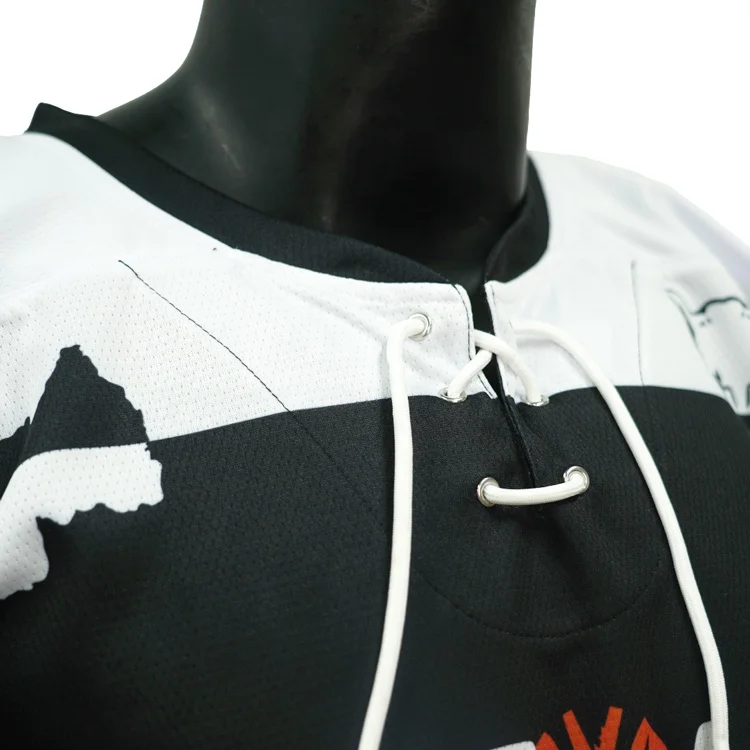 Custom Tackle twill  Cut And  Sewn Hockey jersey Ice Hockey Wear With Team Logo