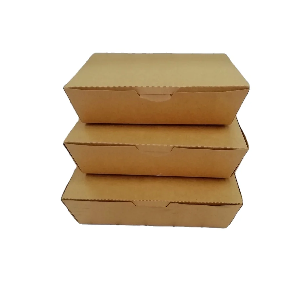 
2021 new product 3# eco friendly compartment kraft paper & white paper food box boat tray take away box 
