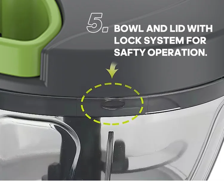 Portable Eco-Friendly Plastic Hand-Pulled Vegetable & Meat Cutter Mini Chopper for Chilli & Garlic Fast & Easy Manual Tool