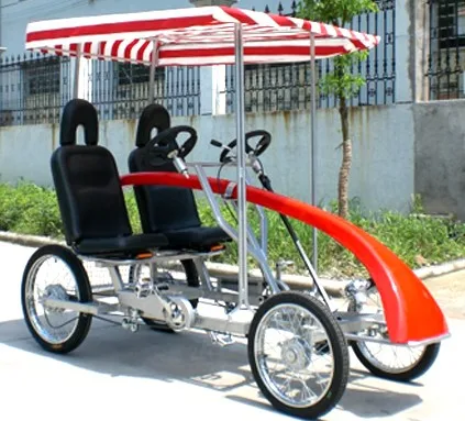 ELECTRIC  PEDAL ASSISTED SURREY BIKE  SIGHTSEEING 2persons  ROADSTER  BIKE WITH LED LIGHTS