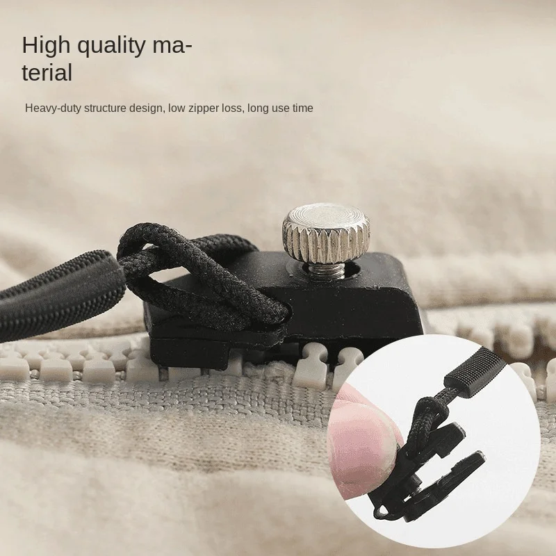 Replaceable & Repair Accessory Nylon Backpack & Luggage Bag with Removable Zipper Head Special Pull Lock Design Clothes Storage