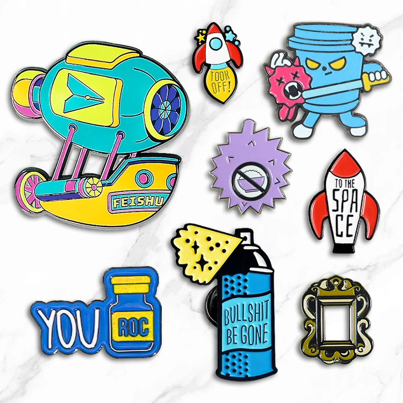 Design Metal Crafts Souvenirs Manufacturer Soft Hard Brooch Lapel Horror Movie Lapel Custom Enamel Pins