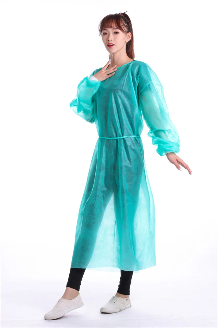 PP nonwoven fabric PPE disposable surgical use customized blue  isolation gown