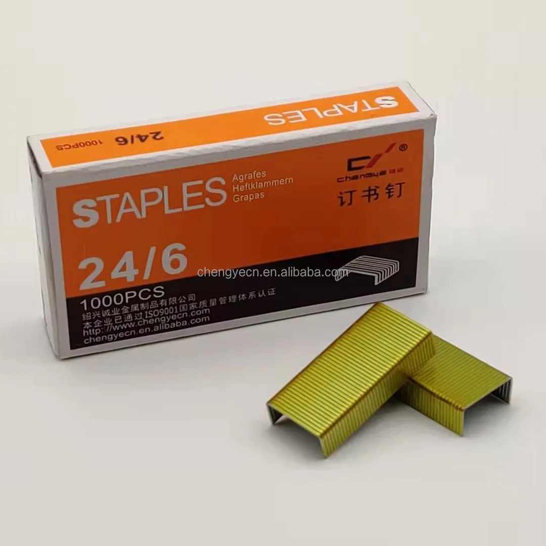 ChengYe 24/6 Galvanized Staples /Office School Paper Document Stapler Office School Desktop/staple manufacturer