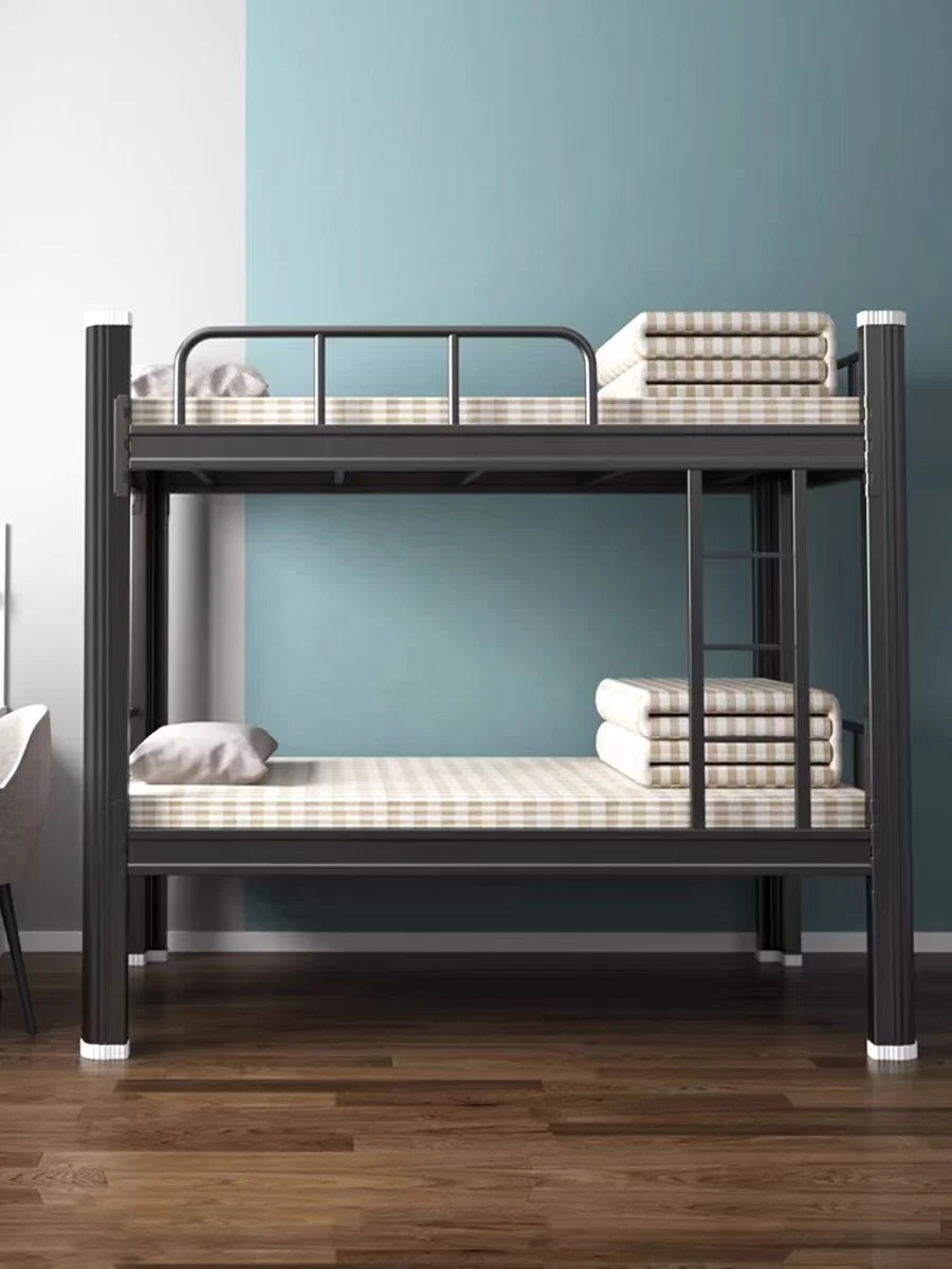 Modern Simple Metal Dormitory Bunk Bed with Desk for School Apartment Home Hospital Warehouse Use Versatile School Furniture