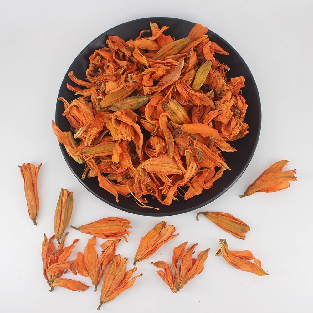 Wholesale Natural Chinese Loose Herba Tea Orange Dried Easter Lily Flower Herbal in Bags