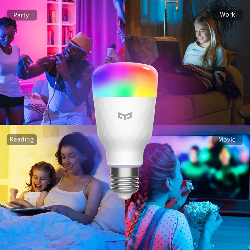 YEELIGHT Xiaomi Proper price Top quality LED smart bulb 1S Color, Gaming lighting, Razer RGB led bulb for office hotel lighting