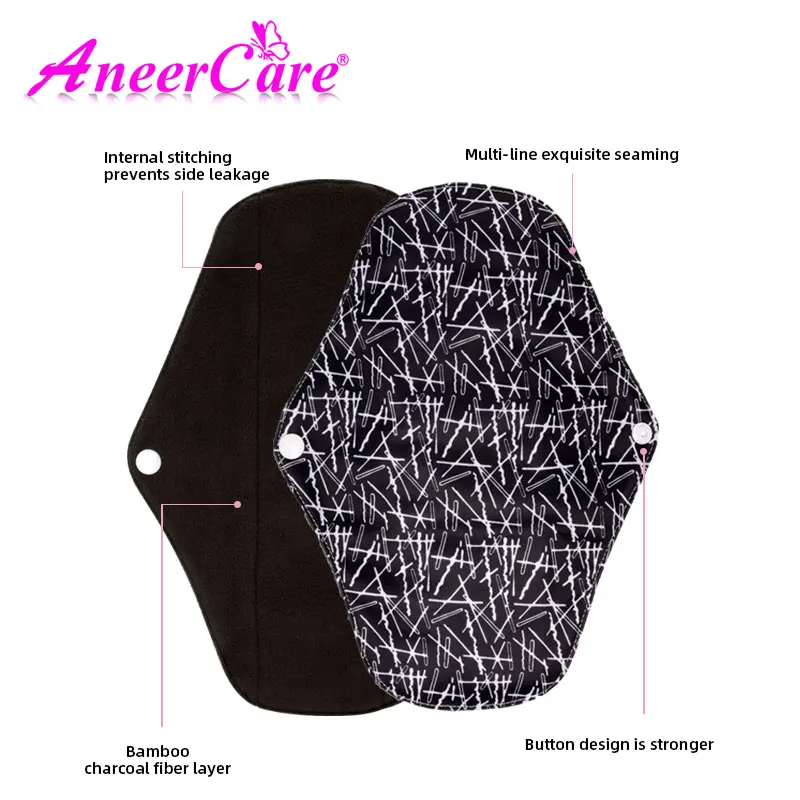 Napkin Sanitary Pad Organic Reusable with Panties Bamboo Menstrual Cloth Pads Washable