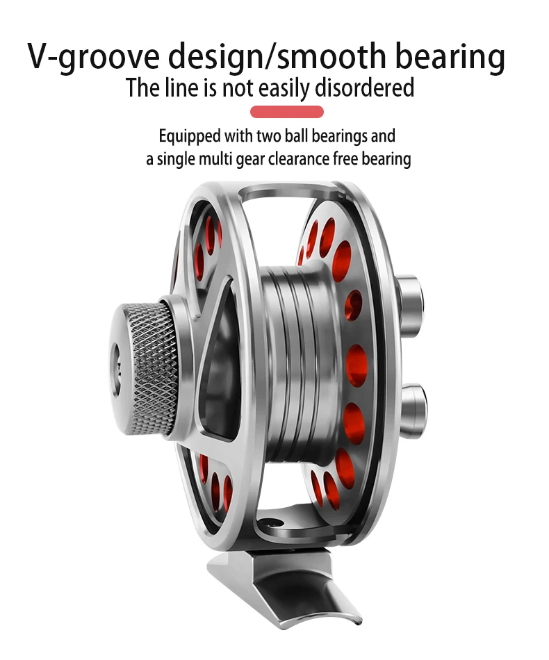 Wholesale high quality All Metal Fishing Front Fishing Reel Raft Fly Wheel Front Fishing Reel Fly Reel 2+1BB Front Drive