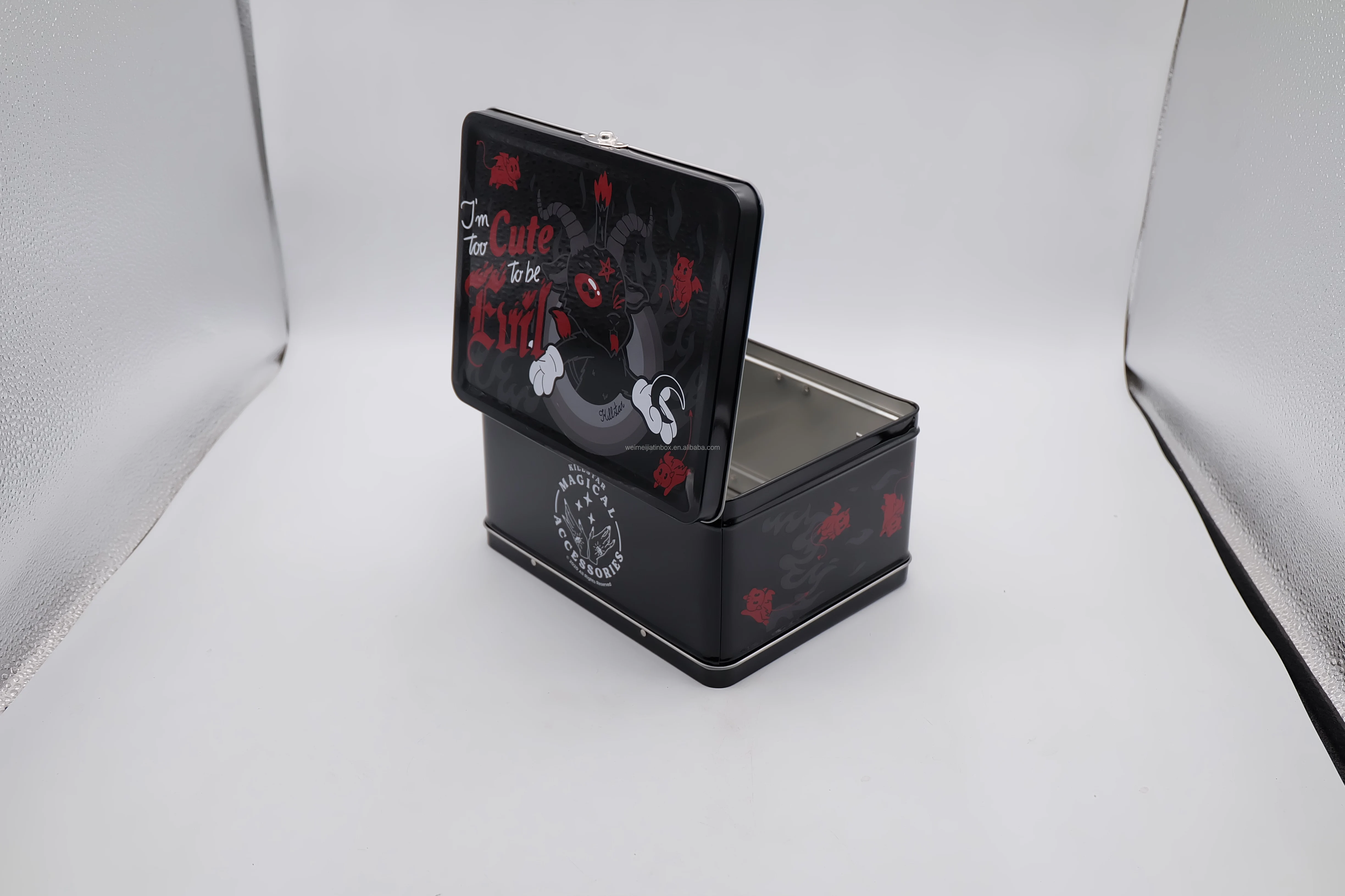 
* welcome whole sale custom logo colored gift metal tin lunch handler storage boxes organizer cajas tin packaging boxes 