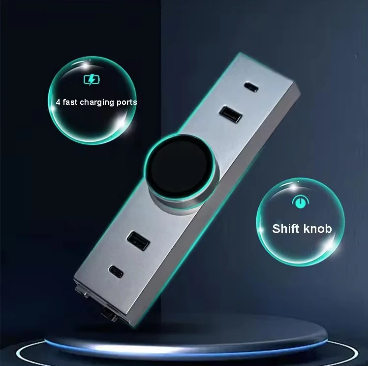 Multiport Charging Wireless Charger USB HUD Docking Station 4 Fast Charging Adapter For Tesla Model 3 Highland 2024