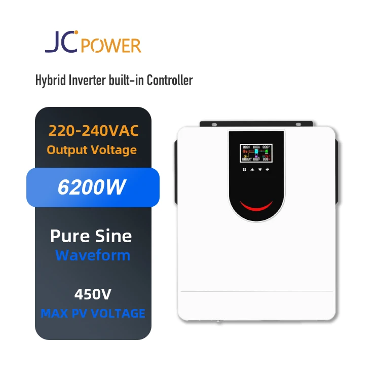 Solar hybrid inverter battery pack 5KVA 6KVA 8KVA 10KVA MPPT 120A micro panel integrated system