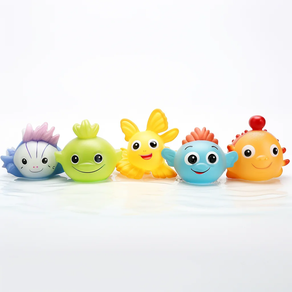 Custom Water Squeezing Toy Eco-friendly PVC Bathtub Toys Cute Animal Shape Mini Floating No Hole Sea Animals Baby Bathing Toy