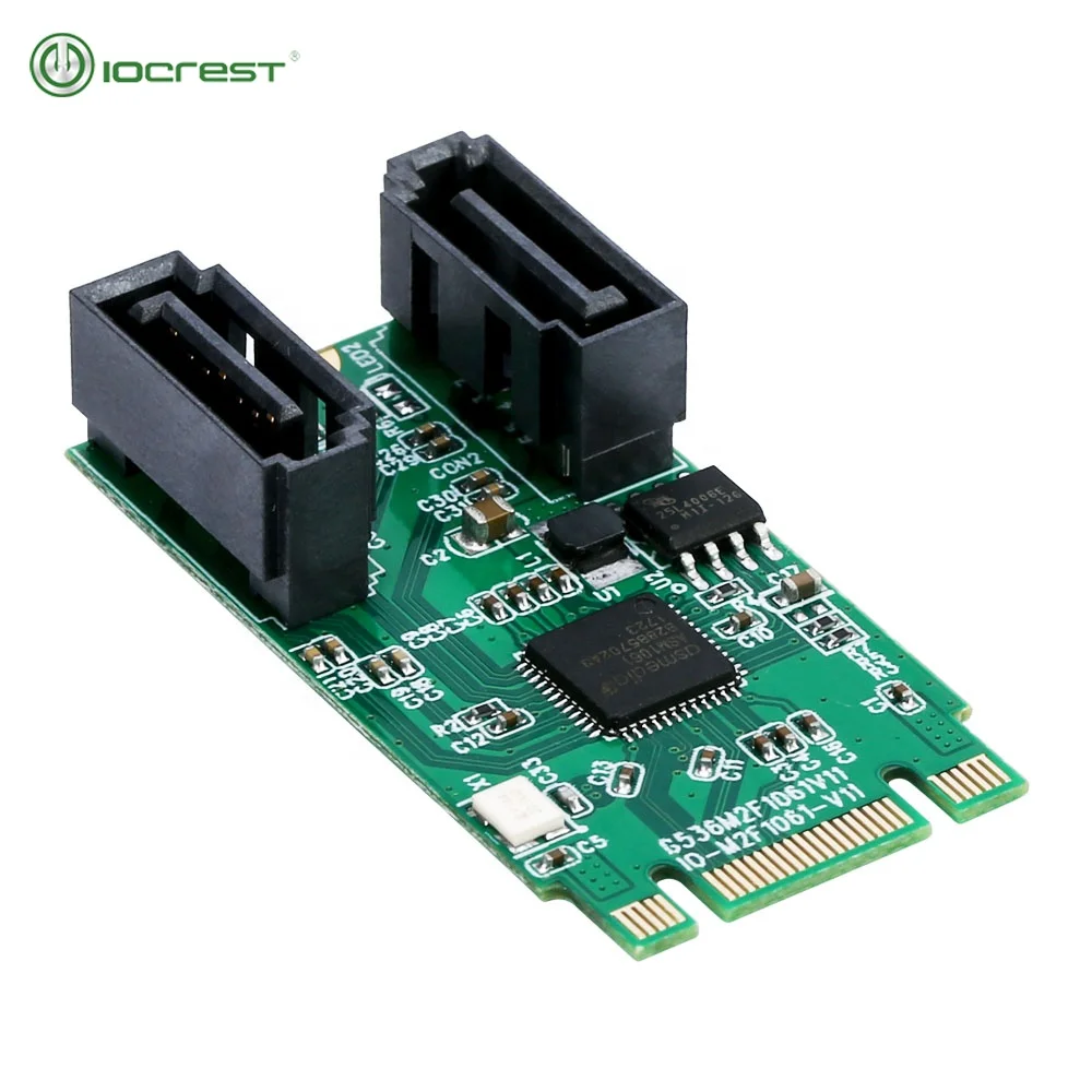 IOCREST M.2(PCIe) to 2 Port SATA 6G RAID Adapter
