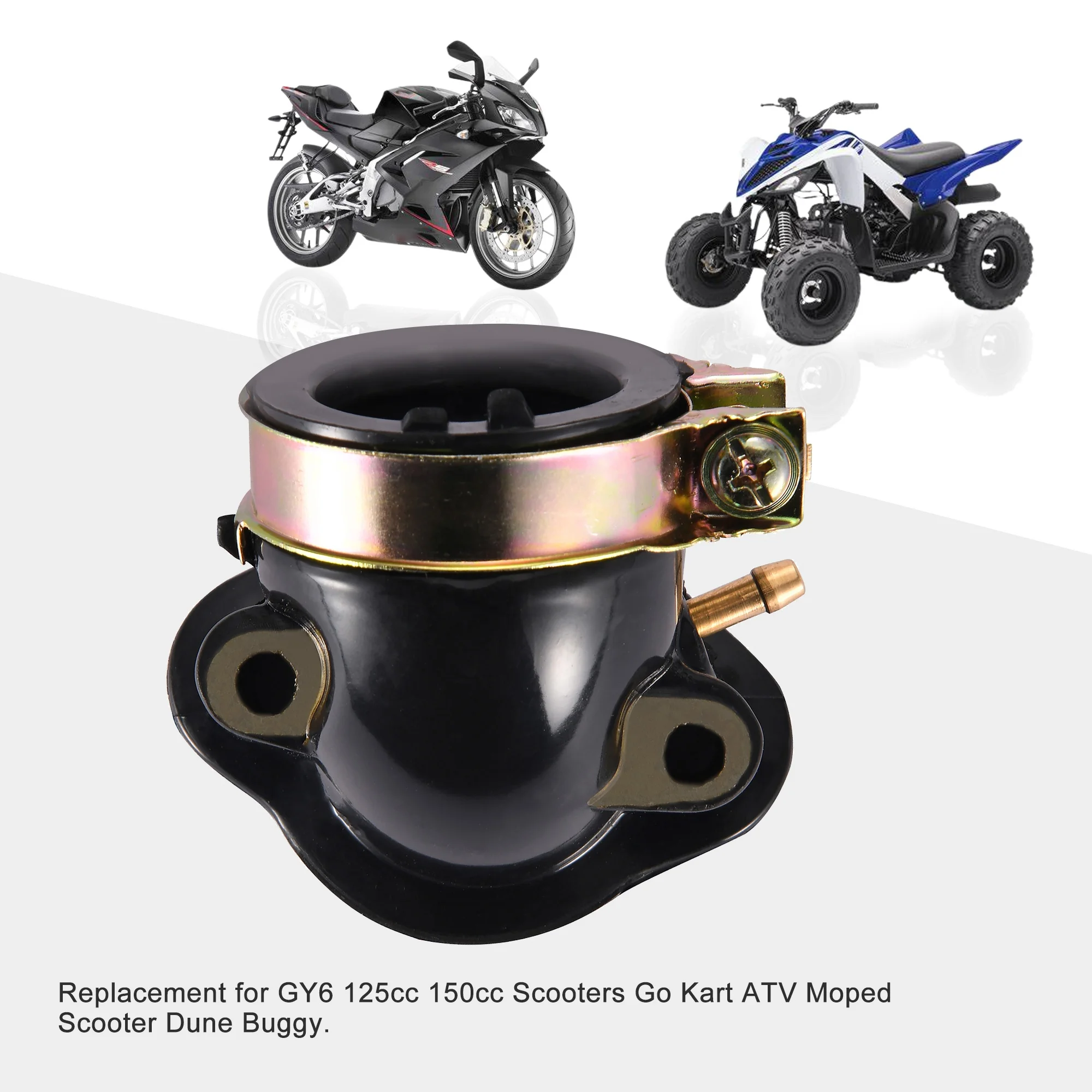 GOOFIT 22mm Intake Manifold Pipe Replacement for GY6 125cc 150cc Scooters Go Karts ATV Moped Scooter Dune Buggy