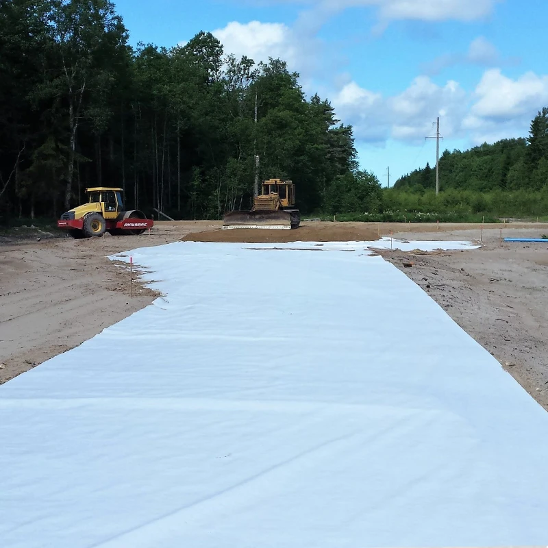 China Earthwork Products Good Water Permeability Drain Grid Fabric Geotextile For Runway