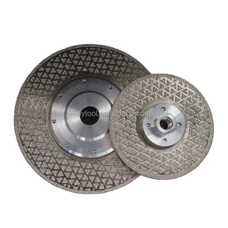 manufacture electroplated diamond saw blade stone cut grind double side triangle shape blade