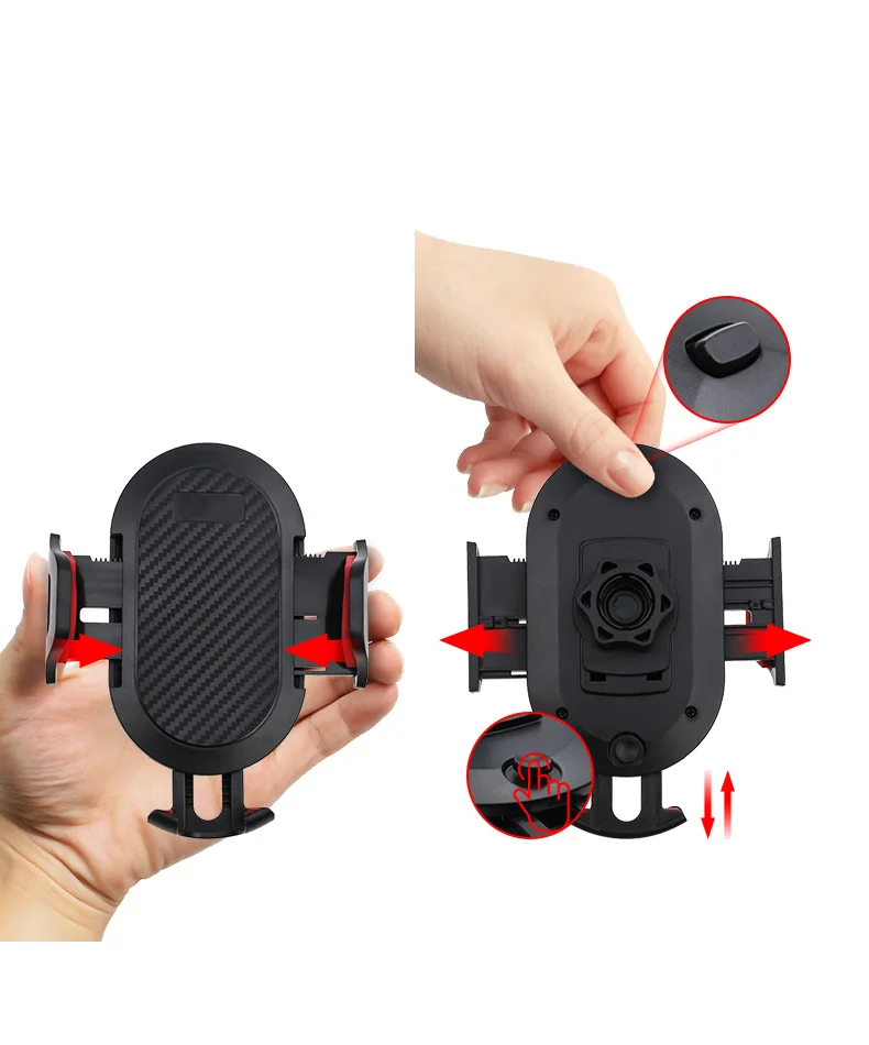 Upgraded Clip Strong Suction Carbon Fiber Texture Cell Phone Holder Mount for Car Dashboard Windshield Air Vent Holder