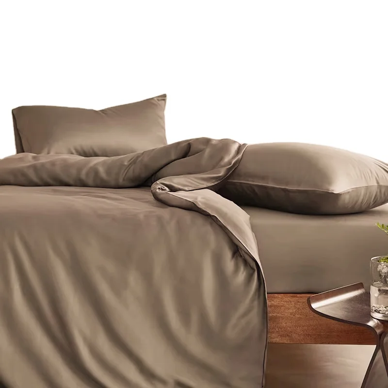 Luxury 100% Bamboo Fiber Bedding Soft Comfortable Pillow Cases Bed Sheet Flat Sheet Bedding Set