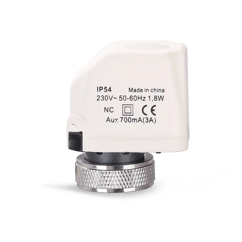 NC 230V 2 wire Actuator thermostat Floor heating valve head