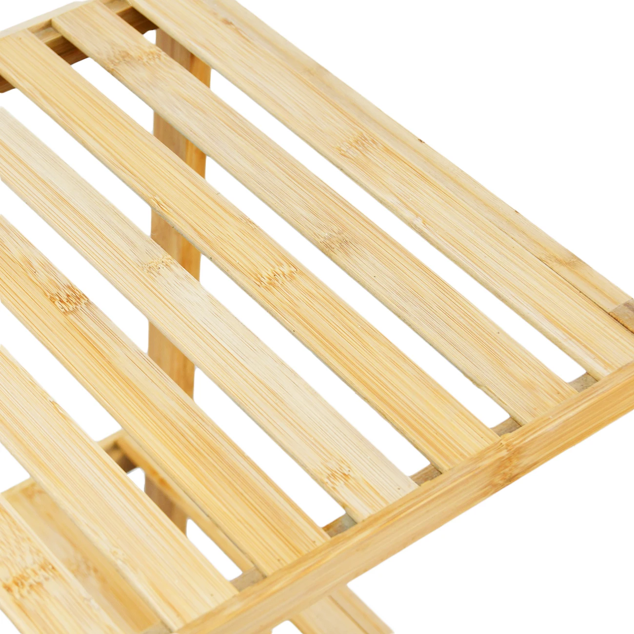 3 Tier Free standing Nature Bamboo Bathroom Towel Rack Plant Display Stand Storage Shelf