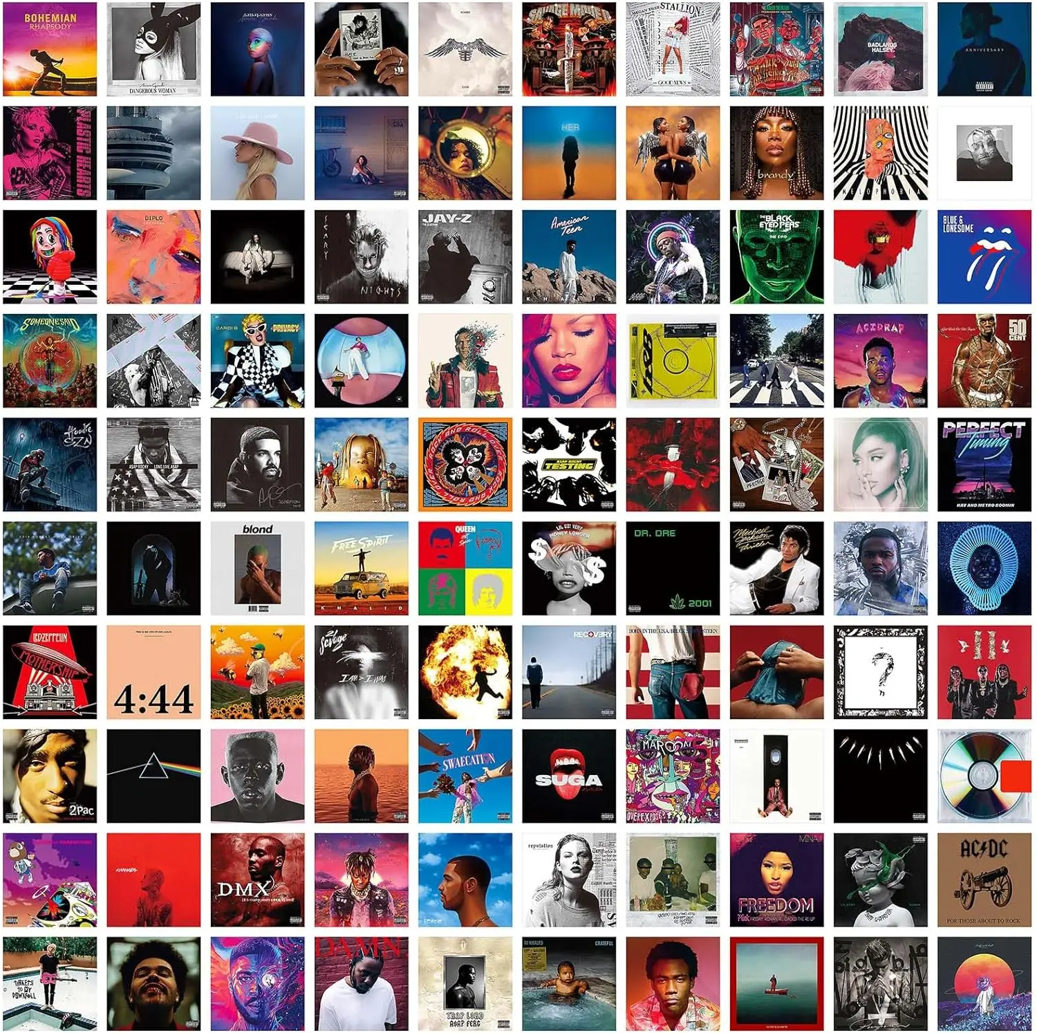 Custom Album Cover Poster Aesthetic Pictures Wall Collage Kit 5x5 inch Room Decor for Bedroom VSCO Room Photo Wall