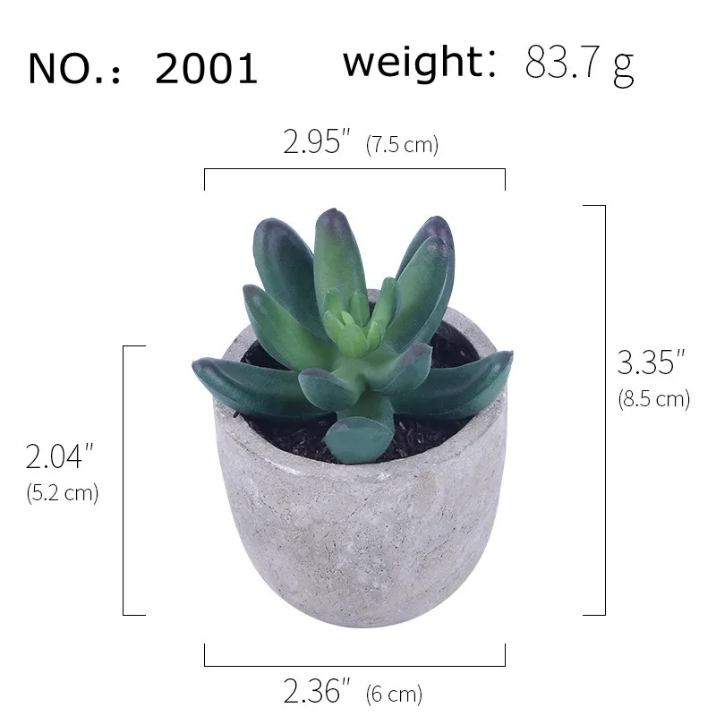 Succulents Plants Bonsai Cactus Potted Plants Garden Greenery  Faux Succulents for Home Decor