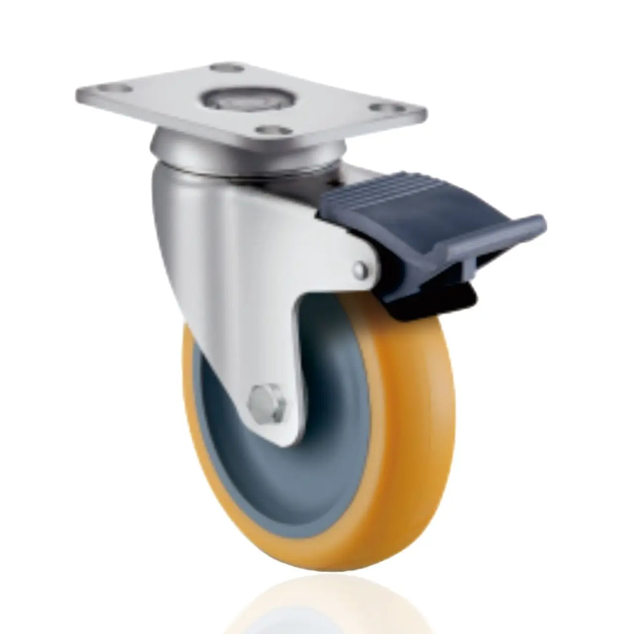 Factory Price Cart Pp Rigid Caster Wheel With Double Bearing