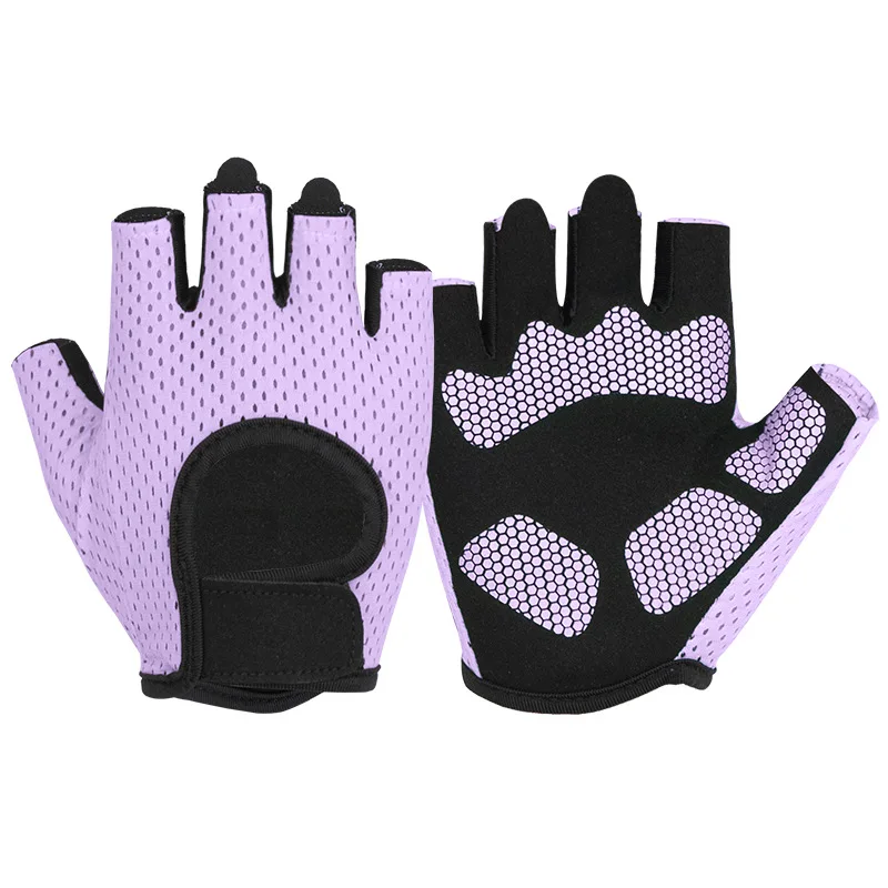 Anti-slip breathable half-finger glove fitness sport workout weight lifting hand gloves for gym