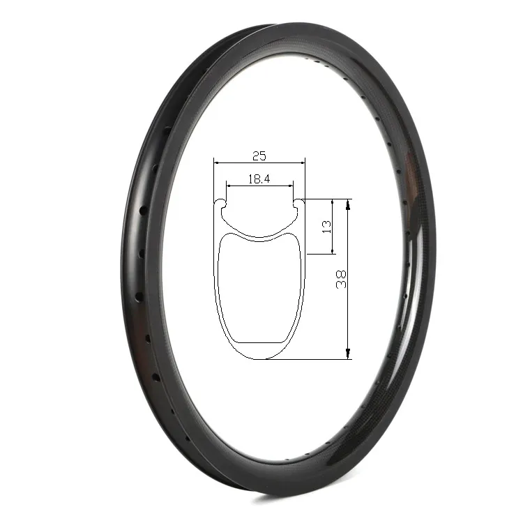 
New 20inch BMX Carbon Bicycle Rims 38mm Clincher 25mm Width 406mm Bike Rims Racing Rims 