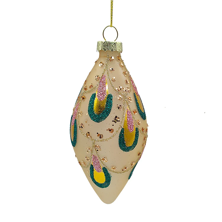 2024 New Arrival Christmas Glass Bauble Glass Ball Ornaments 3 PCS a Set