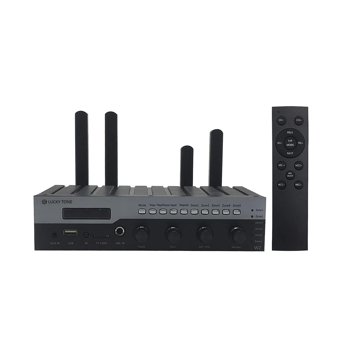 Wireless PA system Main control Unit Blue-tooth audio amplifier With a monitor speaker for remote monitoring