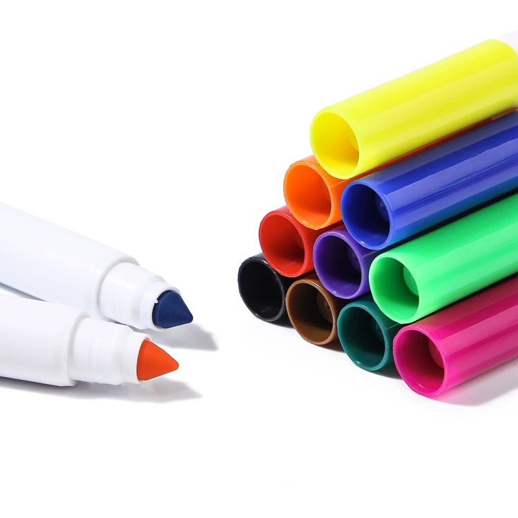 Wholesale felt tip kids drawing set multi color scented non toxic short jumbo watercolor pen