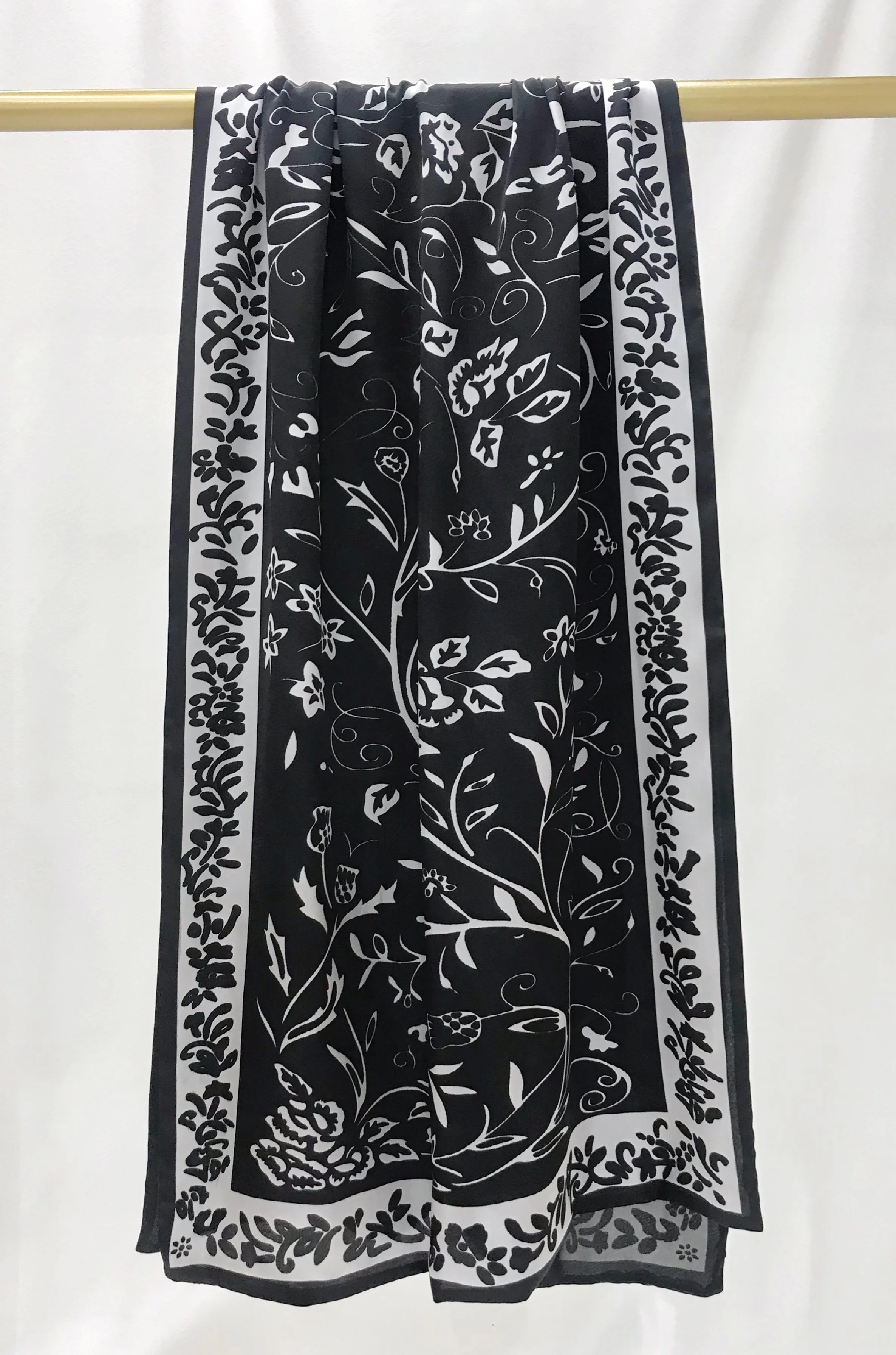 New silk double-sided long cloth Double double splice  long silk scarf for women manufacturer silk scarves wholesale