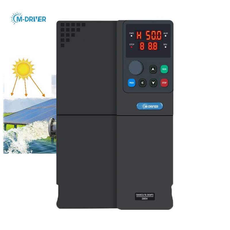 M-driver 30kw 3 phase VFD MPPT Solar DC to AC Converter 22kw Submersible pump Inverter