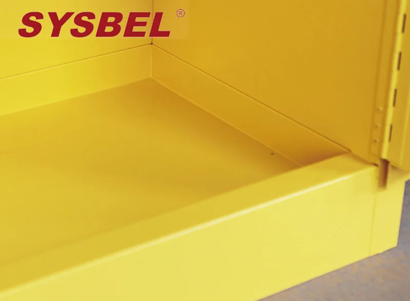 SYSBEL FM соответствует стандарту OSHA 19 галлонов л желтый 2 двери нижний счетчик шкаф для безопасного хранения легковоспламеняющихся химикатов