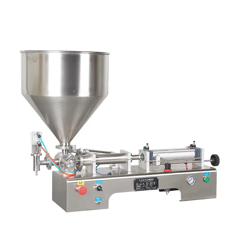 Semi Automatic Sugar Chocolate Chili Honey Stick Cream Heating Tank Paste High Viscosity Sauce Paste Gel Filling Machine