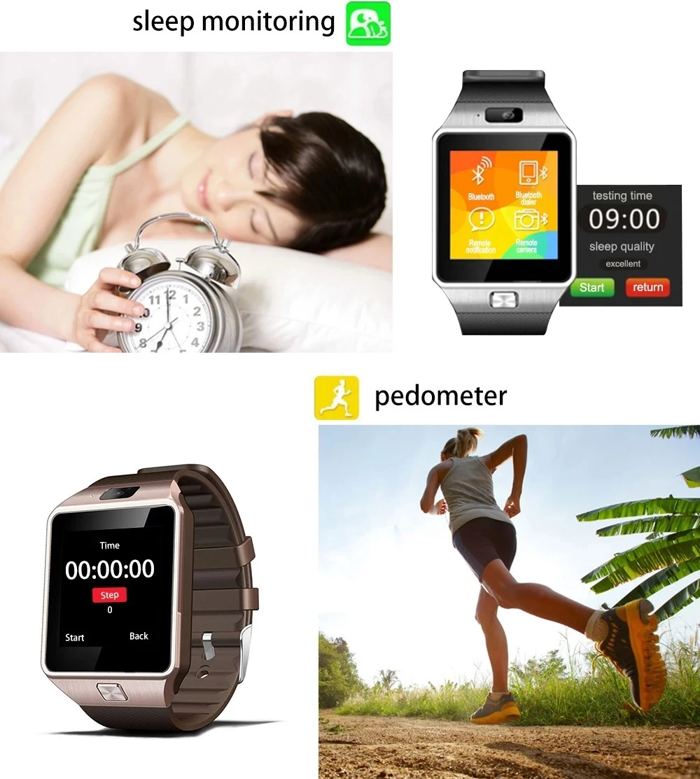 DZ09 Sim Card Smartwatch Men Touch Screen Android Phone Call Camera reloj inteligente montre BT DZ09 Smart Watch
