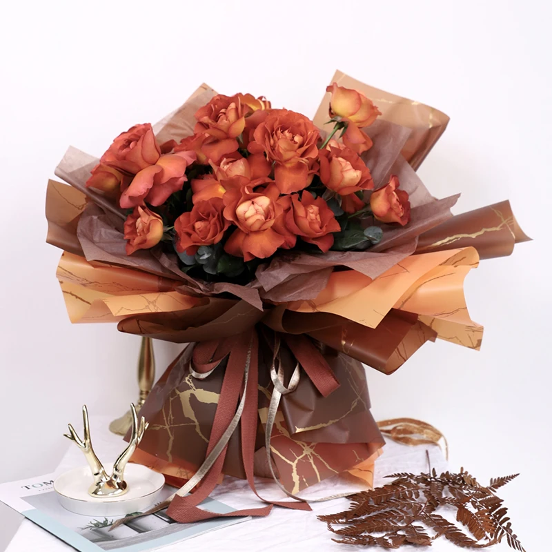 Marble Style Wrapping Paper Hot Sale Korean Flower Wrapping Paper Bouquet Wrapping Paper