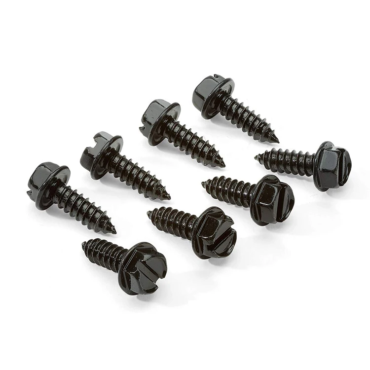 Stainless Steel Black License Plate Frame Screws for Fastening License Plates