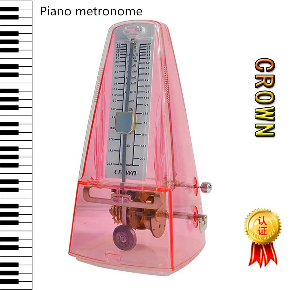 
Hot sales high quality Transparent colors Pyramid Musical Metronome with high accuracy for piano Mechanical metronome 