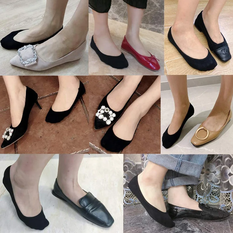 Ultra Low Cut Invisible Liner Socks with Non-Slip Heel Grips Dress Shoes No Show Socks Women Summer