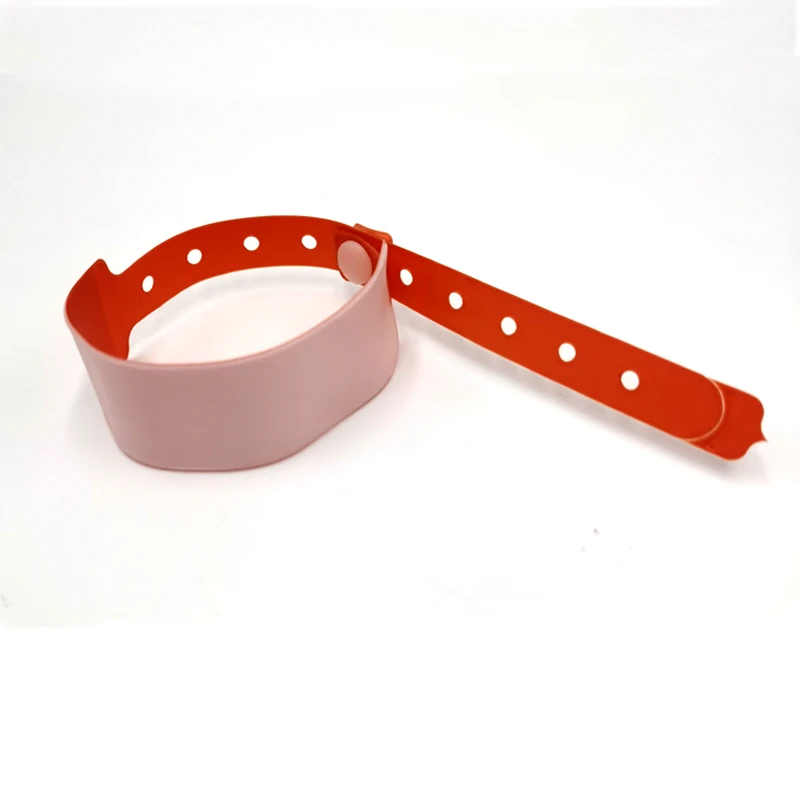 Professional Manufacturer Multiple Colors Vinyl Hospital Patient Id Wristband bracciale medico