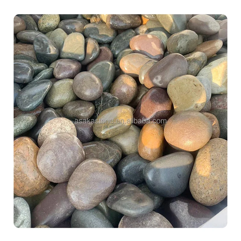 Wholesale Prices Natural Cobbles & Pebbles River Washed Coloured River Stones Pebbles For Park Applications Cobblestones