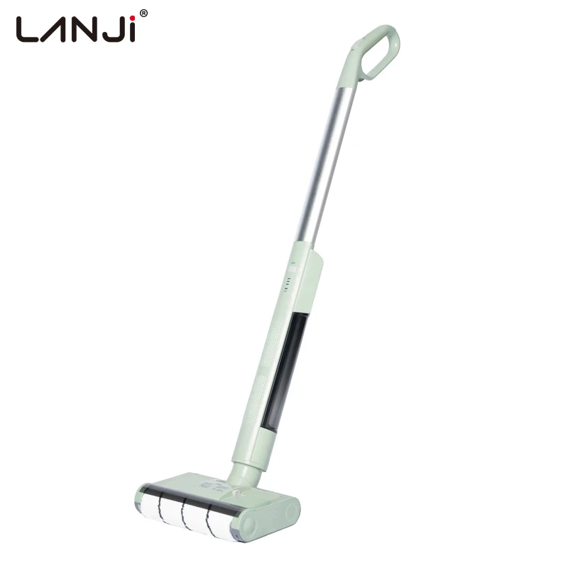 LJ-GL01 LANJI OEM Rolling Rotating Washer Sweeper Vacuum Clean Floor Washing Wireless Spin Spray Cordless Electric Mop Cleaner