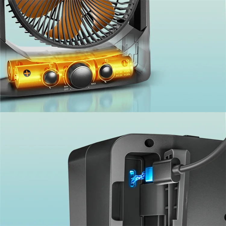 Small Custom Usb Electrical Mini 8Inch 20000Mah D Rechargeable Battery Outdoor Led Light For Home Office Desk Camping Table Fans